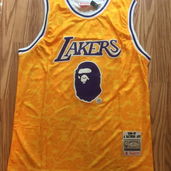 bape lakers jersey